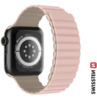 Kellarihm Swissten Silicone Magnetic Band Apple Watch 42/44/45/49 mm, roosa/cappuccino