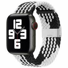 Hurtel punutud kangast rihm Apple Watch 38/40/41 mm, must ja valge