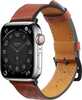 Hurtel Leather rihm Apple Watch SE, 9, 8, 7, 6, 5, 4, 3, 2, 1 (41, 40, 38 mm), punane