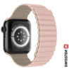 Swissten silikoonist magnetkinnitusrihm Apple Watch 38/40 mm, roosa/cappuccino