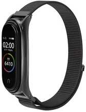 Braders nailonrihm Xiaomi Mi Band 5/6/7, must