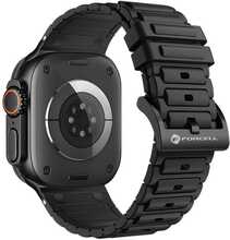 Silikoonrihm Forcell F-Design FA06 Apple Watch 38/40/41 mm, must