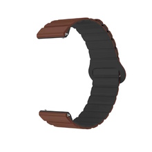 Riff 22mm Universal Loop, magnetiline silikoonrihm, pruun/must