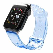 Fusion Accessories silikoonrihm Apple Watch, 42/44/45mm, helesinine