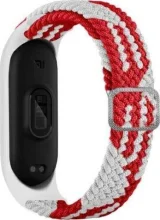 Beline Mi Band 3/4 tekstiilist rihm, punane/valge