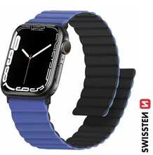 Swissten silikoonist magnetkinnitusrihm Apple Watch 38/40 mm, sinine/must