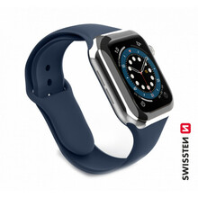 Swissten silikoonrihm Apple Watch, sinine, 42/44 mm