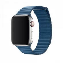 Devia Apple Watch 40mm / 38mm rihm, elegantne nahast, must