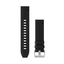 Garmin Quickfit 22, Leather/FKM hybrid rihm, must/roheline