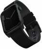 Uniq Straden nahast hübriidrihm, Apple Watch 4/5/6/7/8/SE/SE2/Ultra, 42/44/45mm, must
