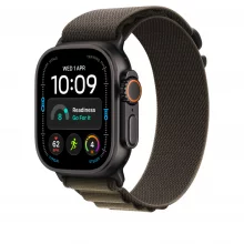 Apple Alpine Loop 49mm Dark Olive Large, Black Titanium Finish