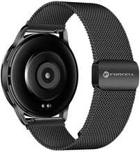 Forcell F-Design FS11 magnetiline roostevabast terasest rihm Samsung Galaxy Watch, 22 mm, must