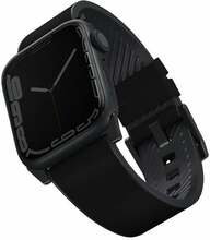 Uniq Straden nahast hübriidrihm, Apple Watch 4/5/6/7/8/SE/SE2/Ultra, 42/44/45mm, must