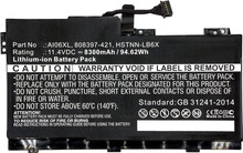 Sülearvuti aku CoreParts HP, 95.76Wh, 11.4V, 8400mAh, must