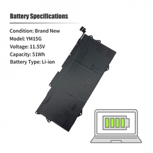 Sülearvuti aku Dell XPS 13 9315, 51Wh, liitiumioon