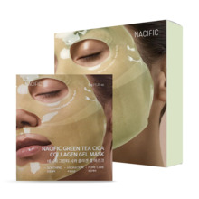 Kolageeni geelmask rohelise tee ja aasia vesinaba kompleksiga NACIFIC Green Tea Cica Collagen Gel Mask, 35 g