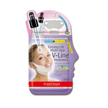 Kaela ja lõua pinguldav mask Purederm Firming Lift Multi-step V-Line Treatment, 1 tk
