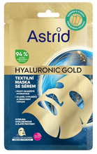 Tekstiilist näomask kuldproteiinidega Astrid Hyaluronic Gold, 1 tk