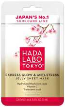 Lehtmask Hada Labo Tokyo Premium Hyaluronic Acid Glow & Anti Stress, 23 ml