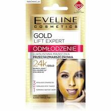 Noorendav näomask kortsude vastu Eveline Cosmetics Gold Lift Expert 3in1, 7 ml