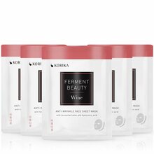Lehtmaskide komplekt Korika FermentBeauty Wine, 5 x 20 g
