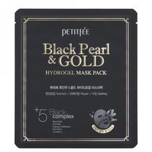 Hüdrogeel näomask kullaga ja musta pärliga Petitfee Black Pearl & Gold, 30 g