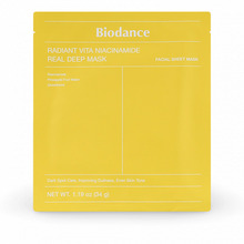 Helendav näomask niatsiinamiidiga Biodance Radiant Vita Niacinamide Real Deep Mask, 34 g