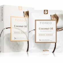 Lehtmask näole Foreo Farm to Face Sheet Mask Coconut Oil, toitev, 3 x 20 ml