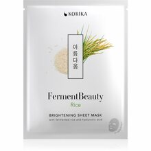 Lehtnäomask Korika FermentBeauty Rice Brightening fermenteeritud riisi ja hüaluroonhappega, 20 g