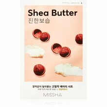 Niisutav ja toitev kangasmask sheavõiga Missha Airy Fit Shea Butter, 19 g