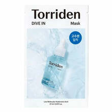 Lehtmask hüaluroonhappega Torriden Dive-In Low Molecule Hyaluronic Acid Mask, 27 ml x 10 tk