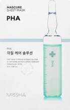 Kooriv kangasmask PHA hapetega Missha Mascure Solution Sheet Mask, 28 ml