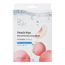 Niisutavad kangasmaskid näole Bom Peach Hya Blend Moisturizing Mask, 10 tk