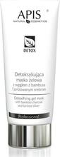 Detoksifitseeriv geeljas näomask bambussöe ja ioniseeritud hõbedaga Apis Detox, 200 ml