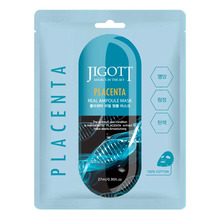 Näomask platsenta ekstraktiga Jigott Placenta Real Ampoule Mask, 27 ml