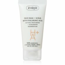 Kooriv näomask hüaluroonhappega Ziaja Face Mask + Scrub, 55 ml