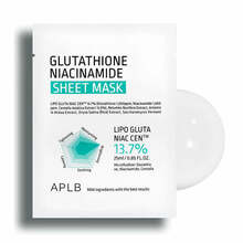 Lehtmask näole glutatiooni ja niatsiinamiidiga Aplb Glutathione Niacinamide Sheet Mask, 25 ml