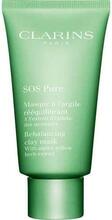 Näomask Clarins SOS Pure, savimask kombineeritud ja rasusele nahale, 75 ml