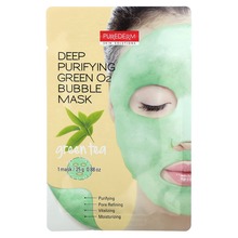 Sügavpuhastav vahutav näomask rohelise tee ekstraktiga Purederm Green Tea, 25 g