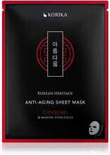 Kortsudevastane lehtmask Korika Korean Heritage Red Ginseng & Adenosine, 25 g