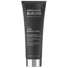 Näomask segatüüpi nahale Annemarie Borlind 2 In 1 Black Mask, 75 ml