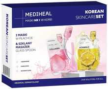 Lehtmaskide komplekt Mediheal, 2 x 24 ml, koos klaasist massaažiseadmega