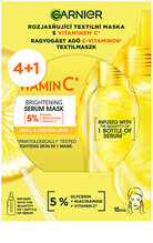 Kangasmaskide komplekt C-vitamiiniga Garnier Vitamin C Brightening Serum Mask, 4+1 tk