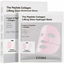 Näomaskide komplekt COSRX The Peptide Collagen Lifting Glow Hydrogel Mask, 3 x 34 g