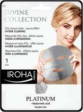 Näomask plaatina ja hüaluroonhappega Iroha Divine Collection Foil Tissue Mask Hydra Glowing, 25 ml
