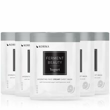 Niisutavate näomaskide komplekt Korika FermentBeauty Yogurt Hydrating, 5 x 23 g