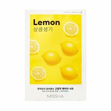 Kangasmask sidruni ekstraktiga Missha Airy Fit Sheet Mask Lemon, 19 g