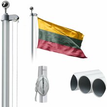 Kokkupandav lipumast Aka Baltic, alumiinium, 600 cm x 2 cm, hõbe