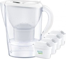 Veefilterkann Brita Marella XL, 3.5 l, valge + 4 Maxtra Pro Pure Performance filtrit