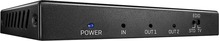 Videojagaja Lindy 38235, HDMI 2 porti, 18G, must